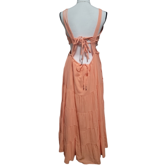 NWOT Free People Auralie Maxi Boho Gauze Summer Dress Size M - Picture 5 of 11